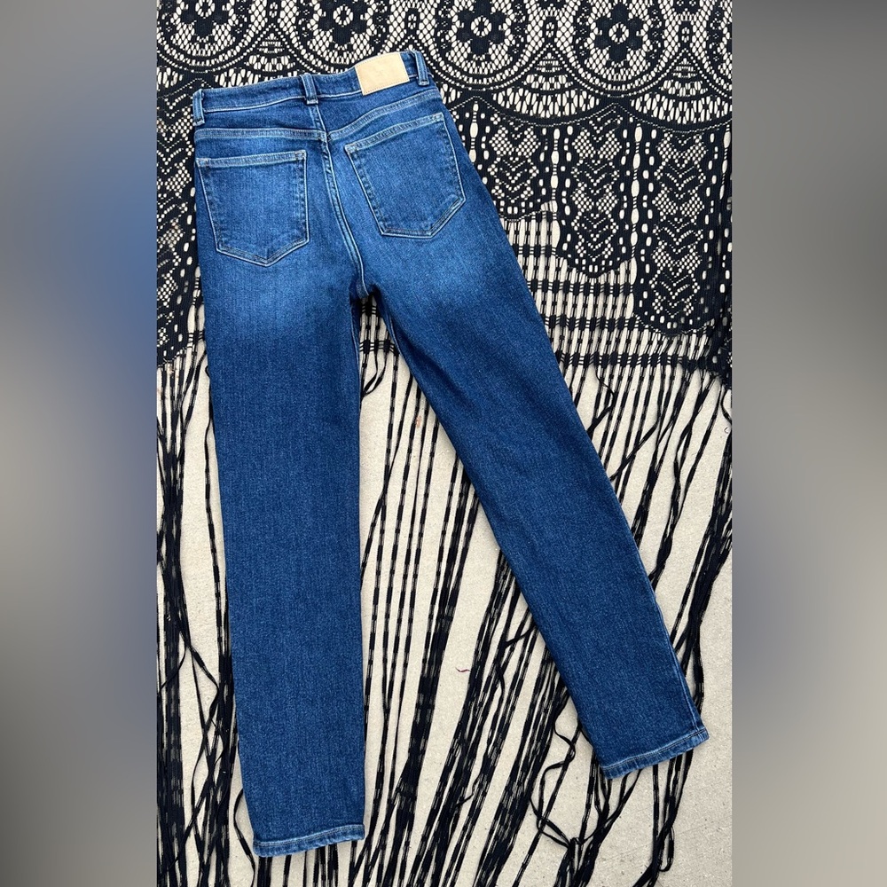 NWOT Zara Dark Blue Wash High Rise Skinny Quality Shaping Stretch Denim 4 Baddie - Picture 2 of 12